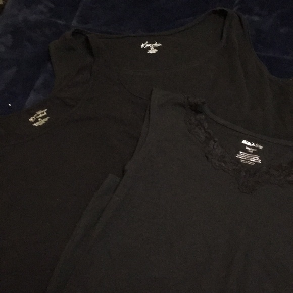Tops - 3 black sleeveless tops
